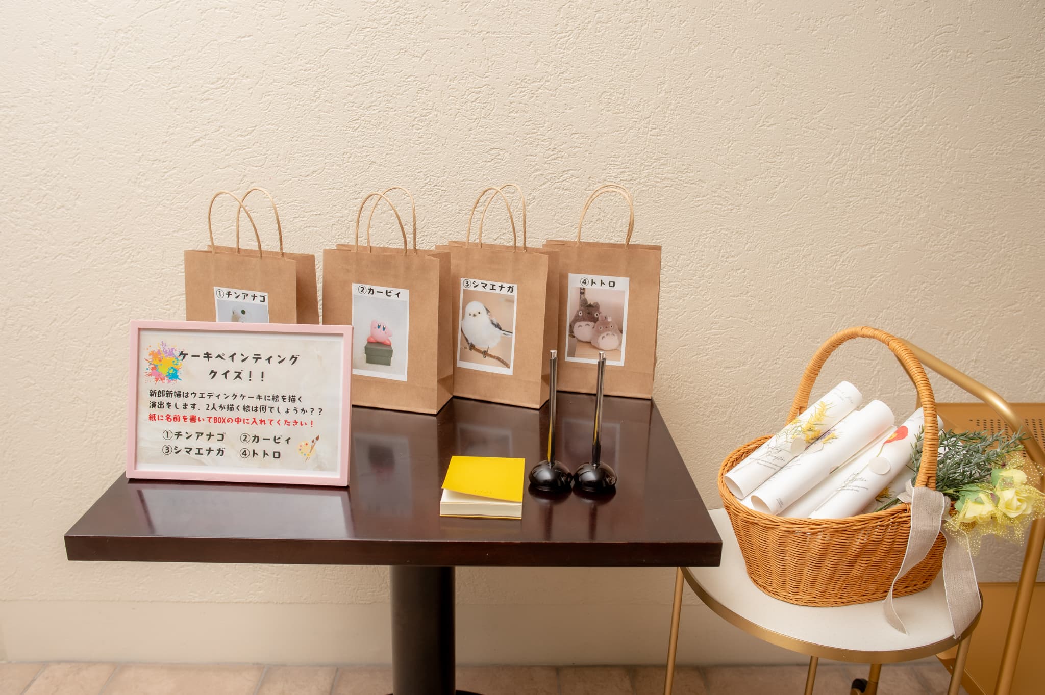 ウェディングレポート第三弾【何の絵を描いているでしょう？?】